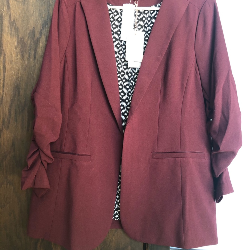 Burgundy blazer